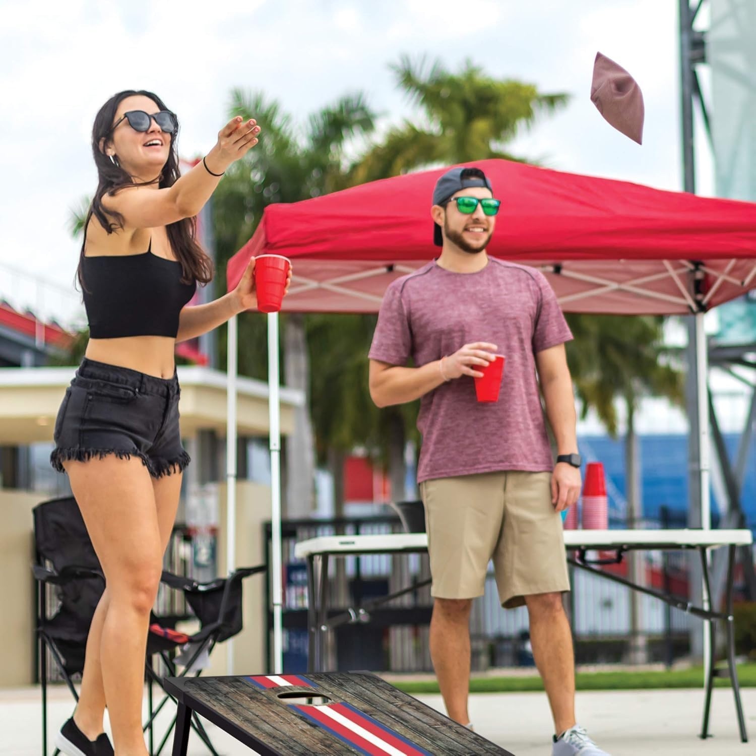 Wild Sports NFL 2′ x 3′ MDF Deluxe Cornhole Set – with Corners and Aprons(San Francisco 49ers)