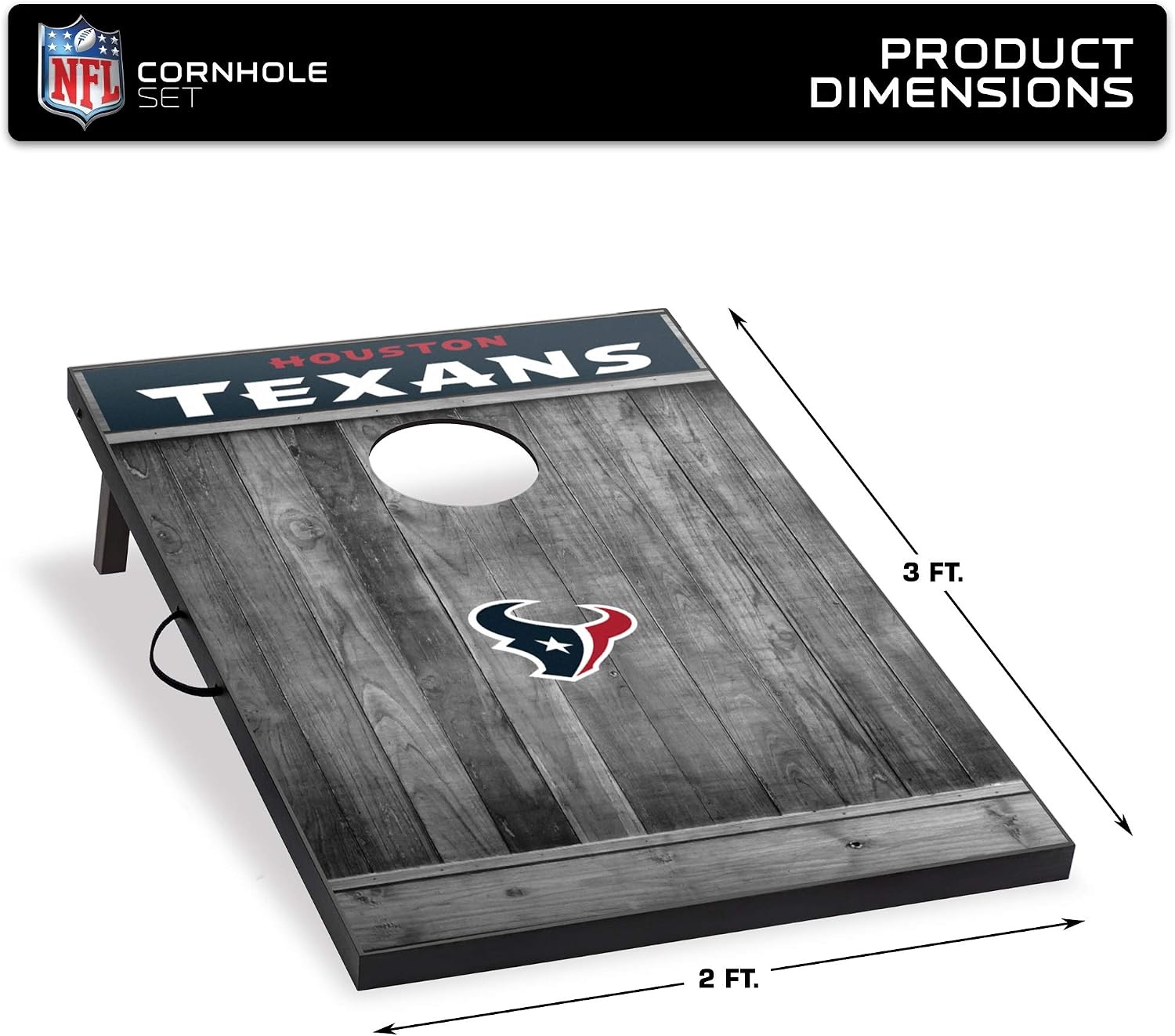 Wild Sports 2’x3′ MDF Wood NFL Cornhole Set(Houston Texans)