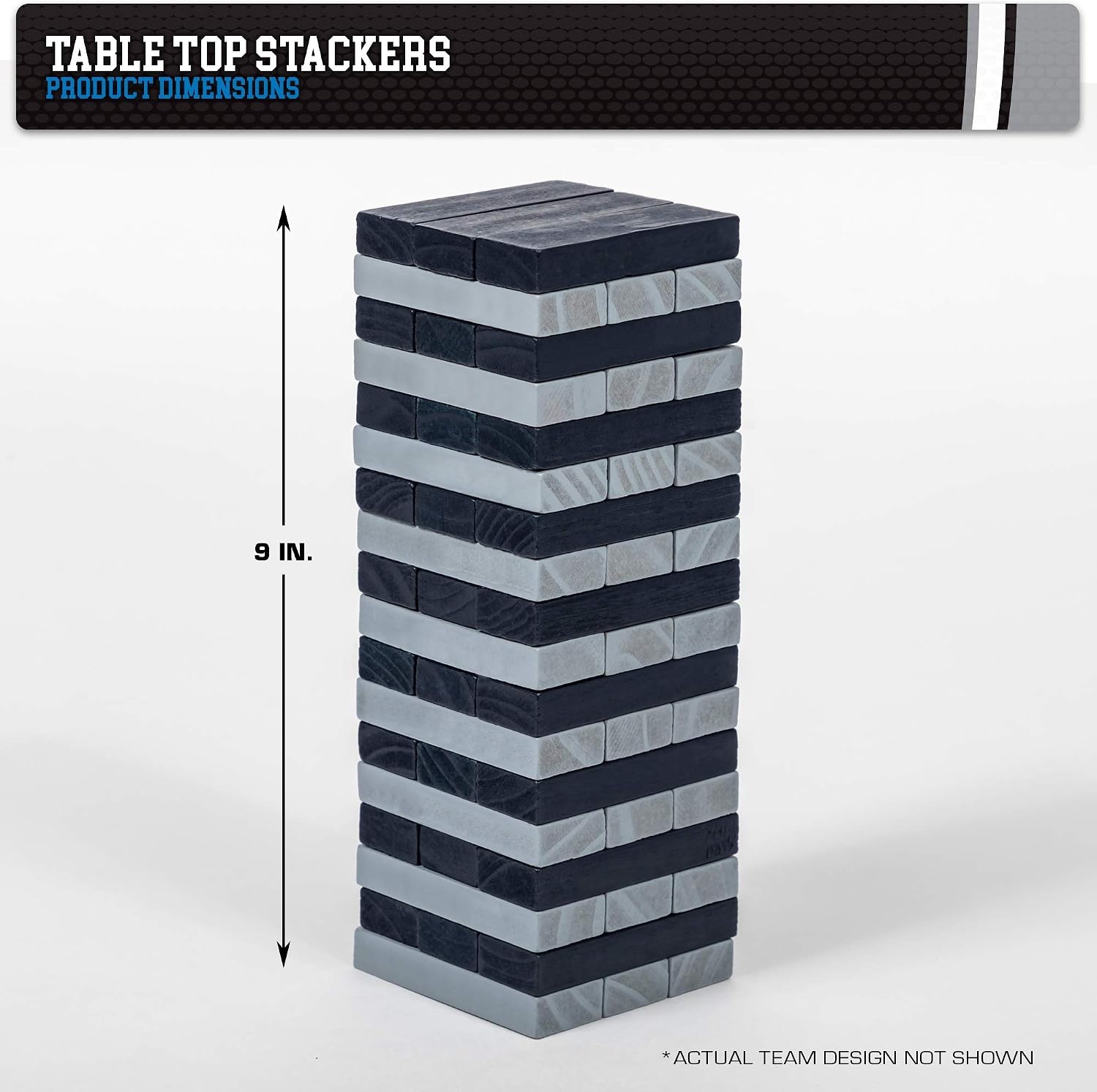 Wild Sports NCAA Georgia Tech Yellow Jackets Table Top Stackers 3″ x 1″ x .5″, Team Color(Boise State Broncos)