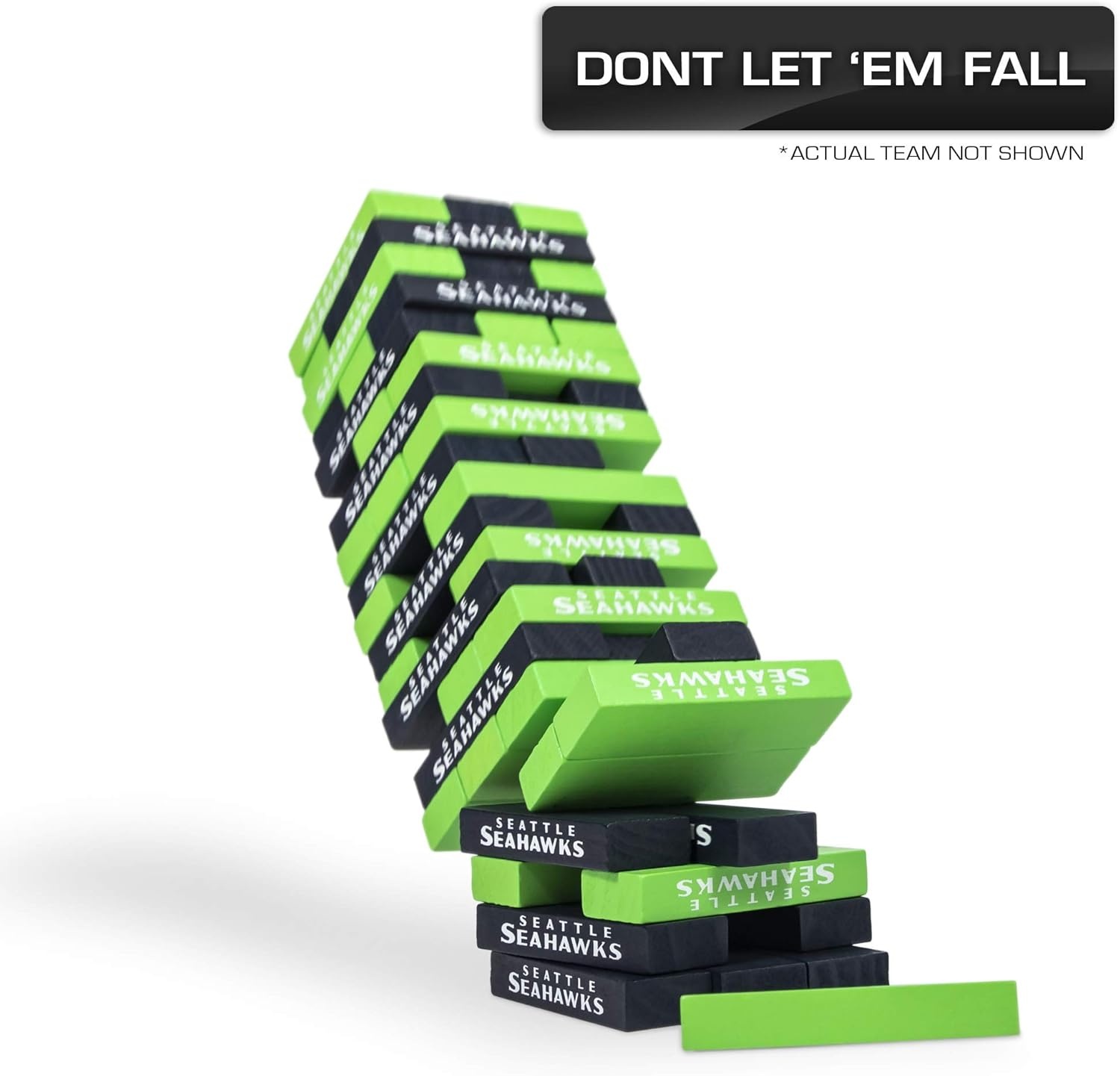 Wild Sports NCAA Pro Football Tabletop Stackers Block Game for College Football Fan, Dorm Game, Tailgate(Oklahoma Sooners)
