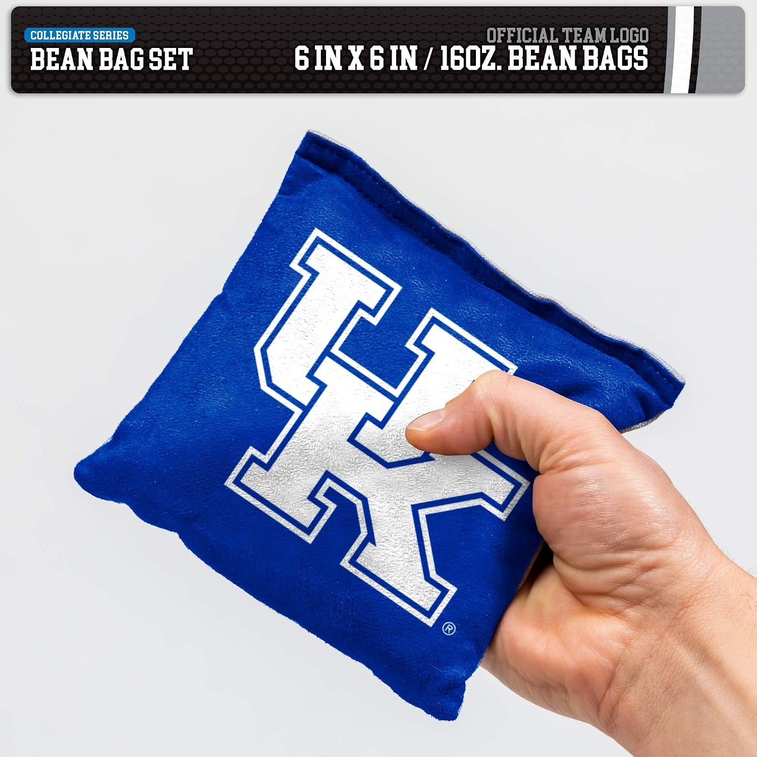 NCAA College Dual Sided Bean Bags by Wild Sports, 8 Count, Premium Toss Bags for Cornhole Set – Great for Tailgates, Outdoors, Backyard(Kentucky Wildcats)