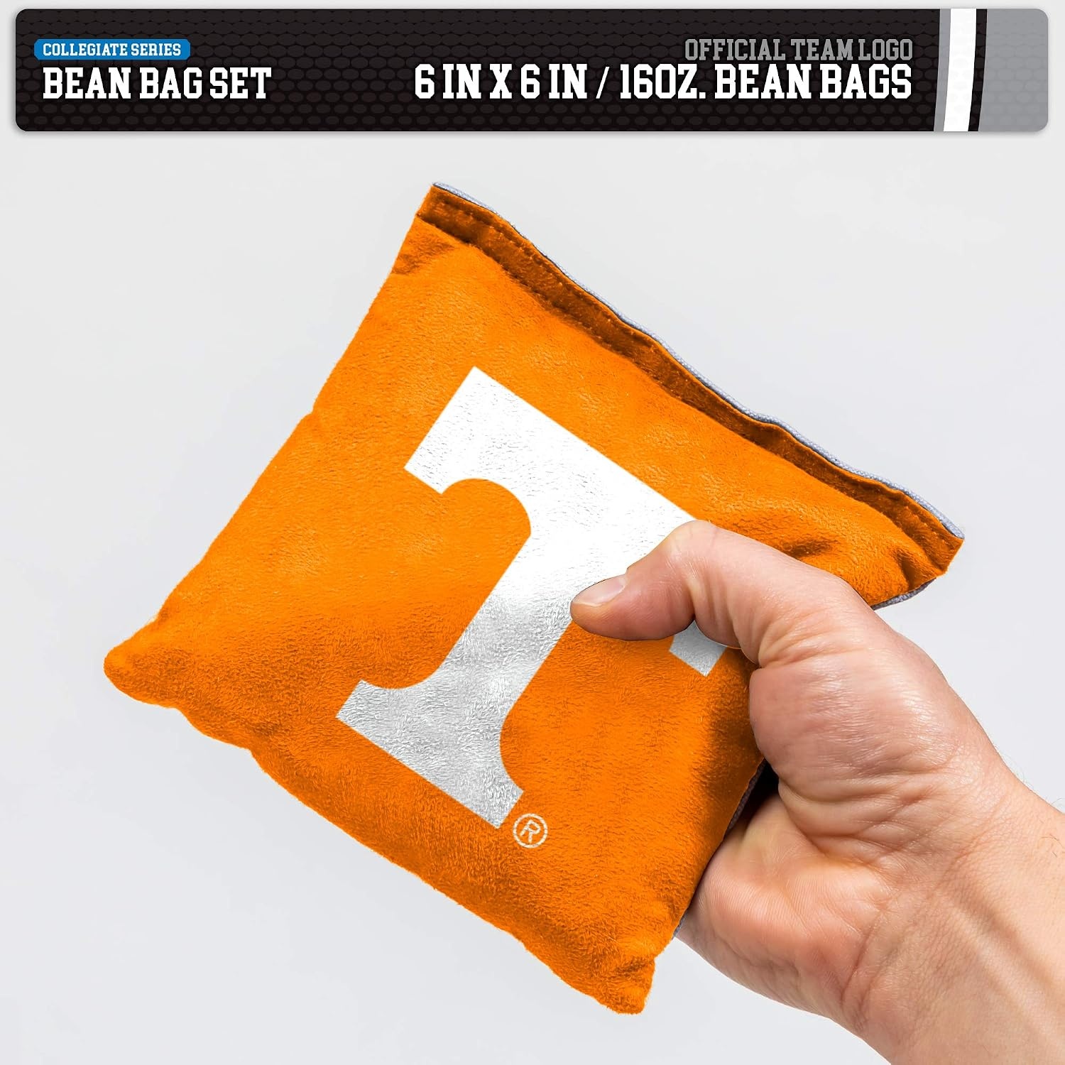 NCAA College Dual Sided Bean Bags by Wild Sports, 8 Count, Premium Toss Bags for Cornhole Set – Great for Tailgates, Outdoors, Backyard(Tennessee Volunteers)