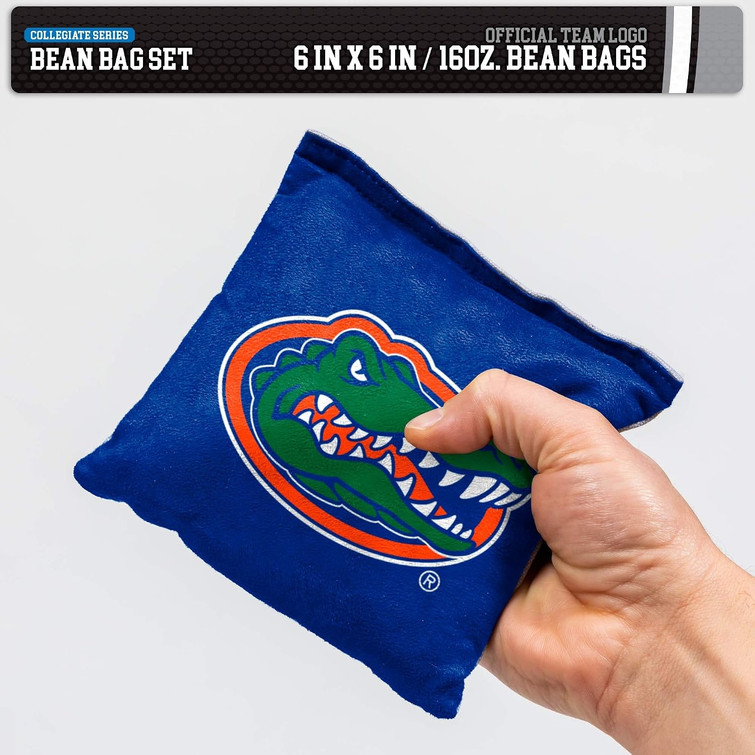 NCAA College Dual Sided Bean Bags by Wild Sports, 8 Count, Premium Toss Bags for Cornhole Set – Great for Tailgates, Outdoors, Backyard(Florida Gators)