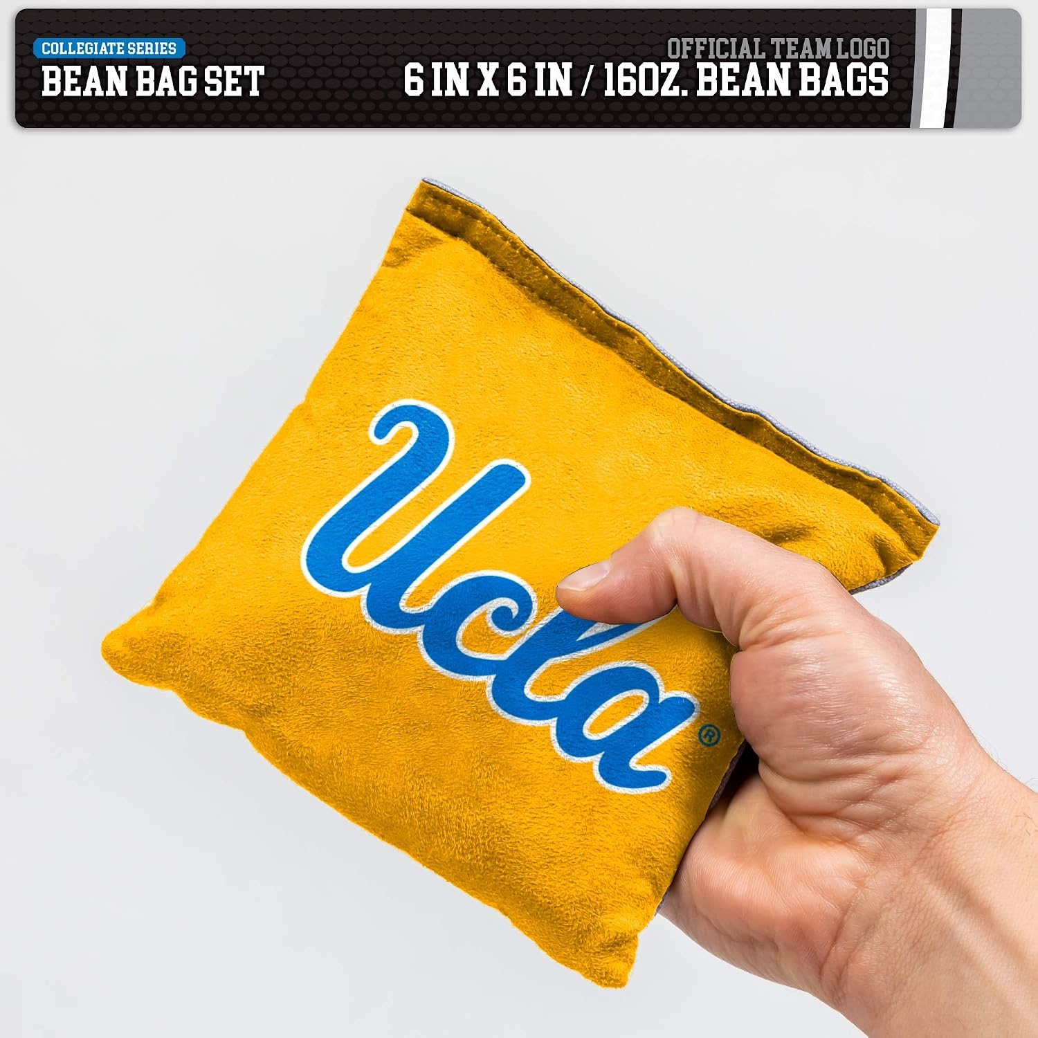 NCAA College Dual Sided Bean Bags by Wild Sports, 8 Count, Premium Toss Bags for Cornhole Set – Great for Tailgates, Outdoors, Backyard(UCLA Bruins)