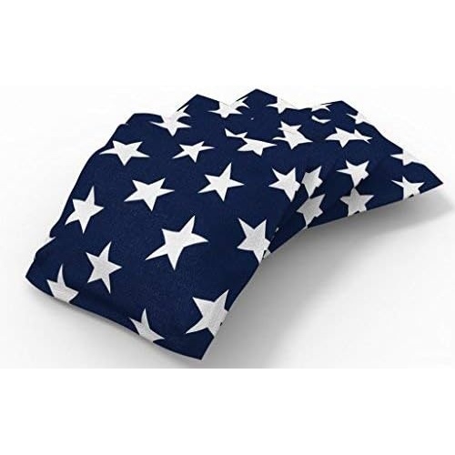 Wild Sports Regulation Size Cornhole Bags – Set of 4 Premium Bean Bag Toss Bags – 16oz Official Weight(Stars)